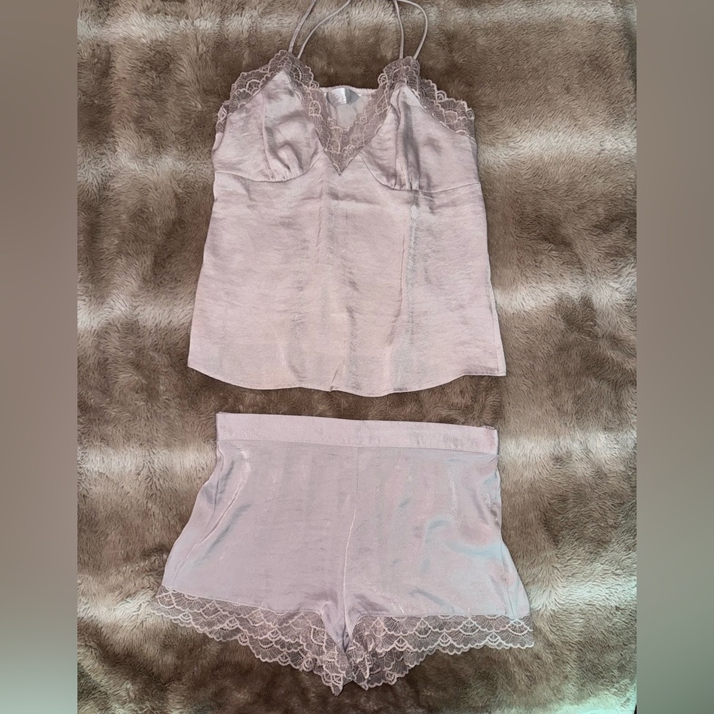 Women’s Silk Pajama Set, Size SMALL
